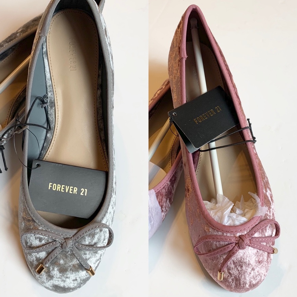 Forever 21 Velvet Flats ( 2 Pairs )